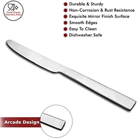 PG COUTURE Paslanmaz Çelik Sofra Bıçağı-Arcade Tasarım, 6 Parça