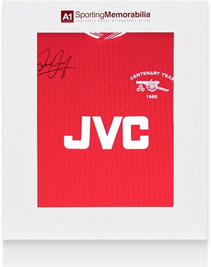 Liam Brady İmzalı Arsenal Gömlek-Yüzüncü Yıl Gömlek-Hediye Kutusu İmzalı-İmzalı Futbol Formaları