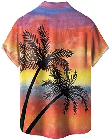 Komik Baskı Gömlek Erkekler için Artı Boyutu Düğme Aşağı kısa kollu tişörtler 2023 Hawaiian Grafik Cep Yaz Üstleri