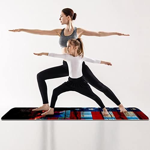 Yoga Mat, Ev Egzersiz için Yoga Paspaslar, Egzersiz Mat, Egzersiz Paspaslar, Pilates Mat, Kelebek Amerikan Bayrağı Ay