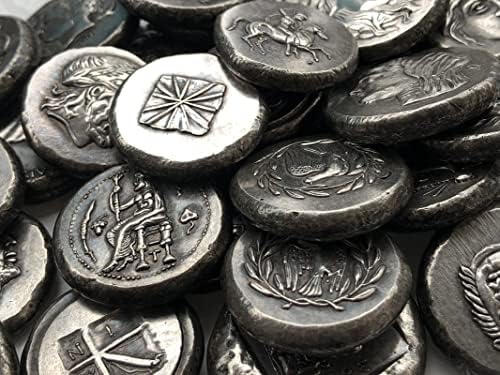 Yunan Paraları Pirinç Gümüş Kaplama Antika El Sanatları Dış hatıra paraları Düzensiz Boyut Tipi 44