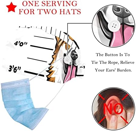 2 Paket Corgi Köpek Ayarlanabilir çalışma kapağı Düğme Ter Bandı Hemşireler için Kadın At Kuyruğu Şapka