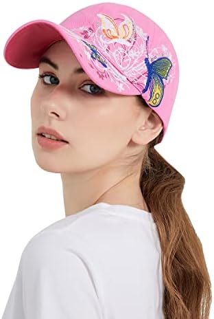 Kadın Beyzbol Kapaklar, Ayarlanabilir Nefes İşlemeli güneş şapkası Spor Golf Örgü Sunbonnet Açık