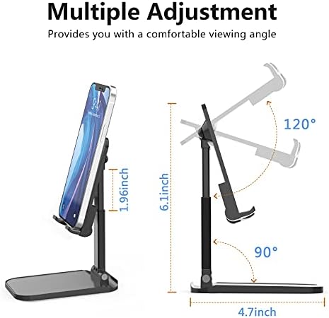 SHANSHUI cep telefonu standı, Masa için Ayarlanabilir Açı Yüksekliği telefon standı Katlanabilir Kaymaz halkalı telefon kılıfı
