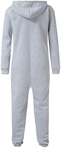 Realdo Unisex Kapşonlu Tulum, Tek Parça Giysi Ayaklı Pijama Tulum Bluz Hoodie Romper