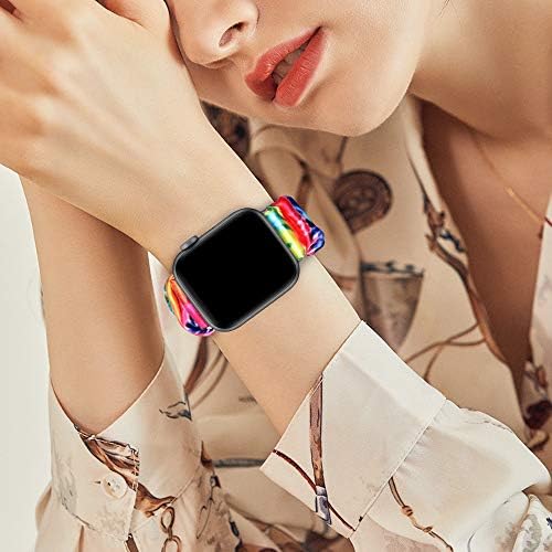 Apple Watch SE Serisi 6/5/4 40mm ile uyumlu UooMoo batik Bant, Apple Watch SE için Scrunchie Bantları, iWatch 38mm Serisi