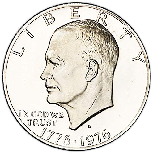 1976 S Kaplı Kanıt Tip 2 Bicentennial Eisenhower Doları Seçimi Dolaşımsız ABD Darphanesi