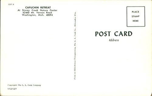 Capuchin Geri Çekilme, 62460 Mt. Vernon Yolu Washington, Michigan MI Orijinal Vintage Kartpostal