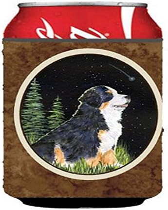 Caroline'ın Hazineleri SS8468CC Yıldızlı Gece Bernese Dağ Köpeği Can veya Şişe Hugger, Can Soğutucu Kol Hugger Makinede Yıkanabilir