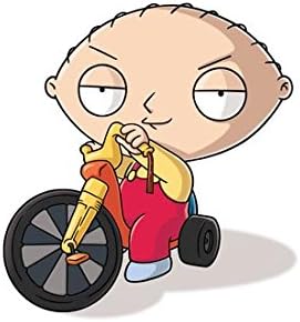 Family Guy (TV Dizisi 1999 -) 8 inç x 10 inç FOTOĞRAF Stewie Griffin Tam Vücut Büyük Tekerlekli Bisiklet Beyaz Arka Plan