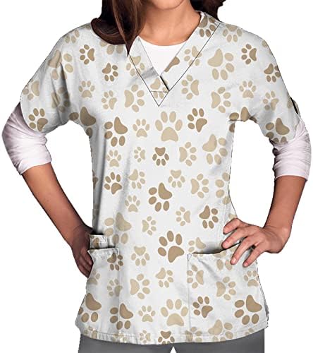 Kısa Kollu 2023 V Boyun Grafik Çiçek Çalışma Ofisi Fırçalama Üniforma Bluz Tshirt Bayanlar Yaz Sonbahar T Shirt AC AC