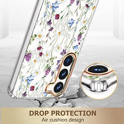 Samsung Galaxy S23 Çiçek Kılıfıyla Uyumlu MİLPROX, Kızlar Kadınlar için Sevimli Kılıf Tasarımı, Samsung Galaxy S 23 5G Telefon
