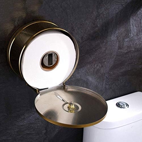 WSZJJ Altın tuvalet kağıdı tutucusu, Standı Duvara Monte Banyo rulo peçete Dağıtıcı, Paslanmaz Çelik, Kilitlenebilir Tasarım,