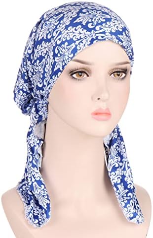Kadın Baggy Bere Şapka Bohemian Çiçek Şapkalar Kasketleri Moda Türban Pilili Kemo Kafatası Kapaklar Başörtüsü Kadınlar için