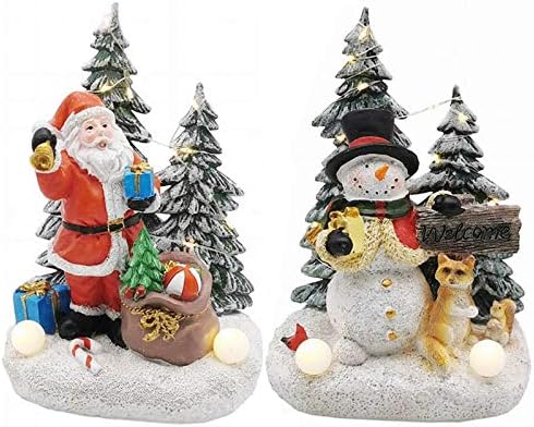WYBFZTT-188 Noel Ağacı Figürleri Tatil ev Dekorasyonu için Noel Dekorasyon Noel Baba ve Kardan Adam Ağaçları ile led ışık,