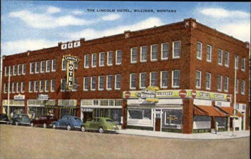 Lincoln Hotel Billings, Montana MT Orijinal Antika Kartpostal