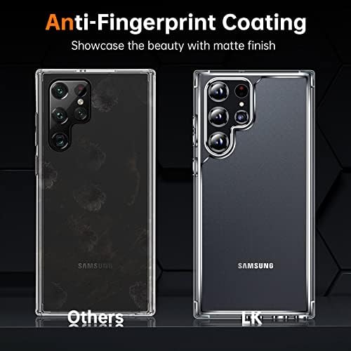 Samsung Galaxy S23 Ultra Kılıf için LK, [Askeri Sınıf Düşme Koruması] [Sararma Değil] S23 Ultra 5G için Mat Yüzeyli, Darbeye